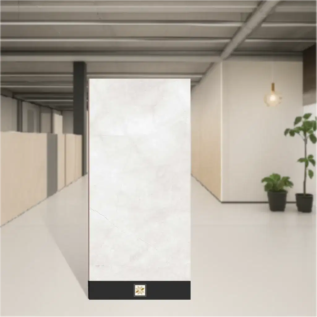 Vitrified Armano White Marbles & Stones Glossy Rectangular Tiles TL-9624 (4x2 feet | 9 mm)-0