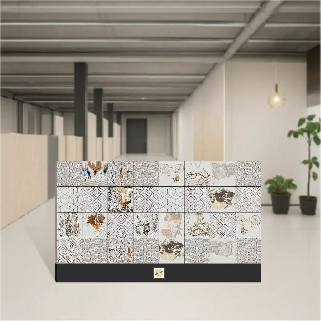 Vitrified Beatnik Decore Highlighter Tiles Matt Rectangular Tiles TL-9627 (4x2 feet | 9 mm)-0