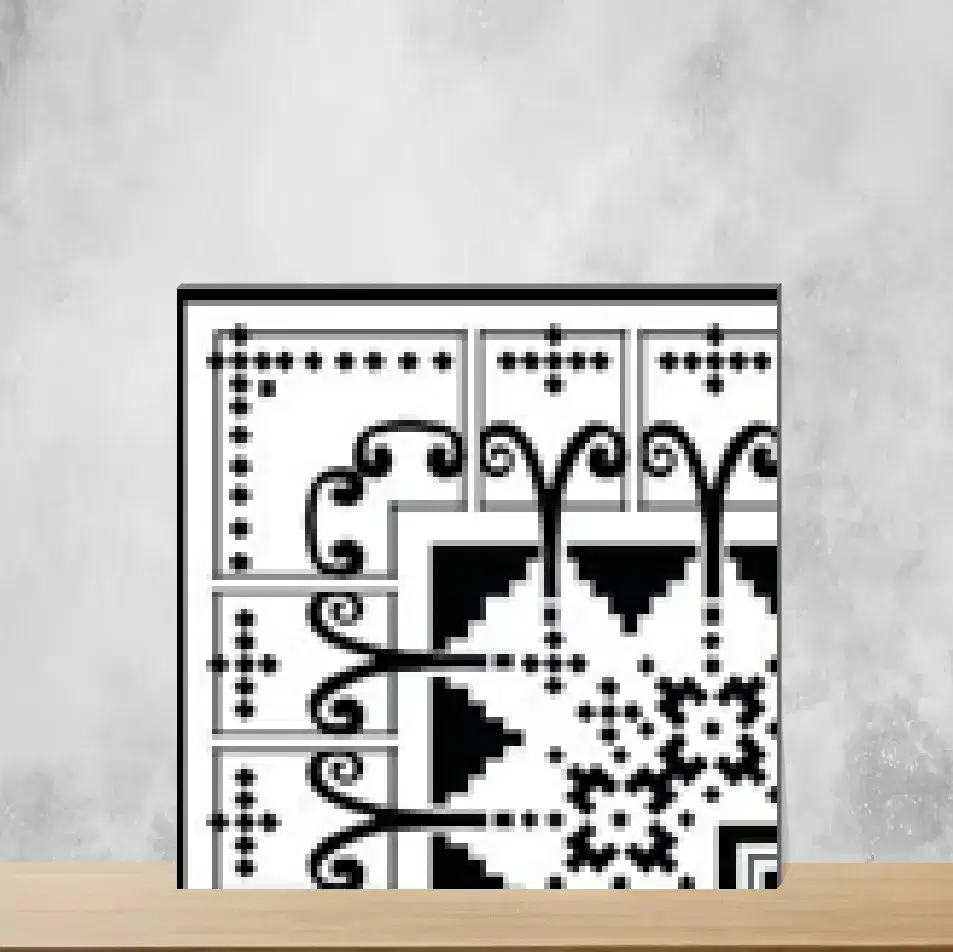 Ceramic Moroccans Matt Square Tiles TL-9799-D (12x12 inch | 7.5 mm)-0