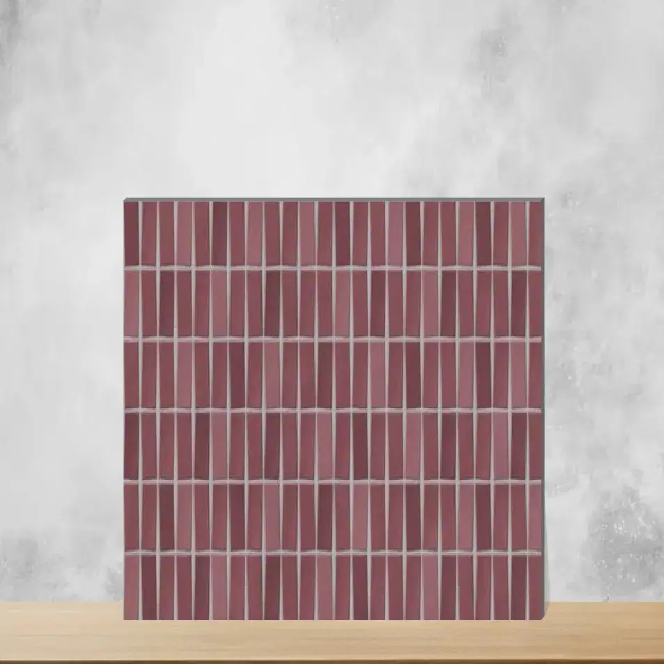 Ceramic Grape Twist Glossy Rectangular Tiles TL-9894-F (24x12 inch | 9 mm)-0