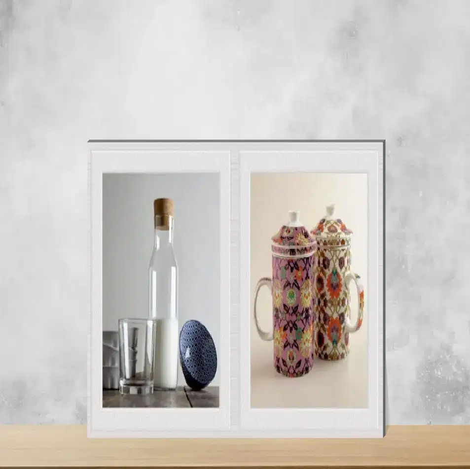 Ceramic Affil Silver KC Highlighter Tiles Glossy Rectangular Tiles TL-9905-D (24x12 inch | 8 mm)-0