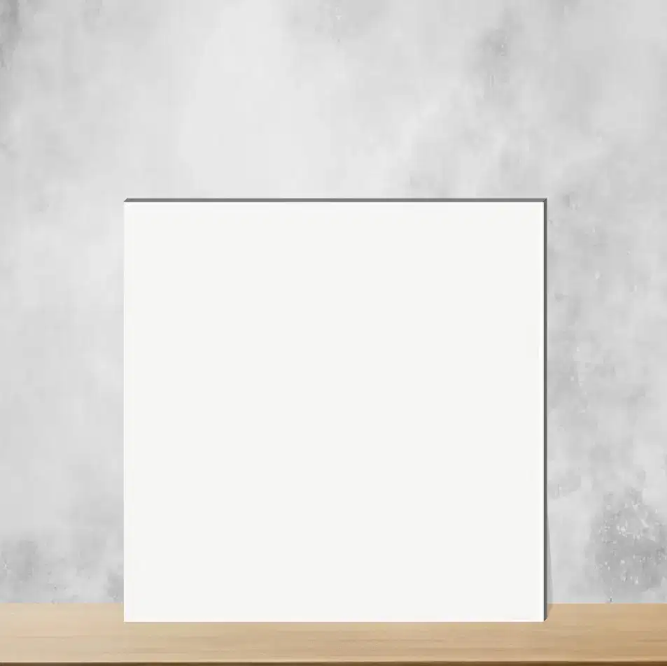 Ceramic Base & Bloom Base White Venatino Plain Solids Matt Square Tiles TL-9916-B (12x12 inch | 9 mm)-0