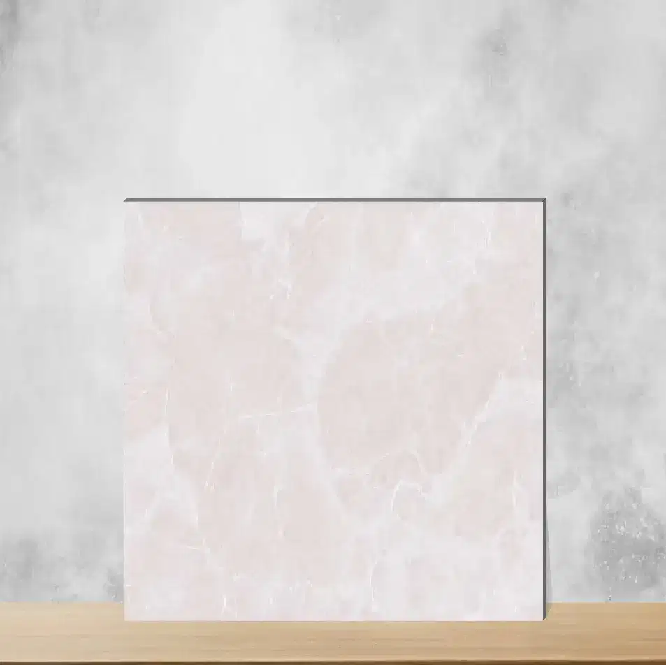 Ceramic Light Marshmallow Cream Geometric & Abstracts Glossy Rectangular Tiles TL-9932-D (18x12 inch | 7 mm)-0