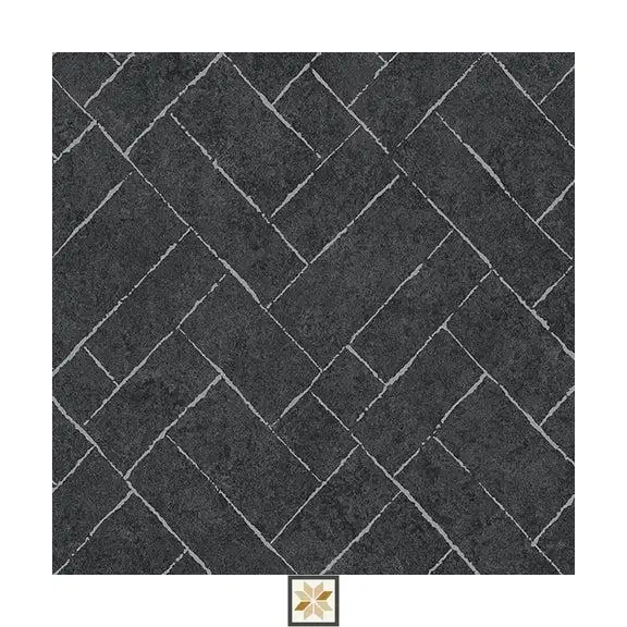 Black Shapes PVC(Vinyl) Wallpaper (1059 inches width) : WP-25967-0