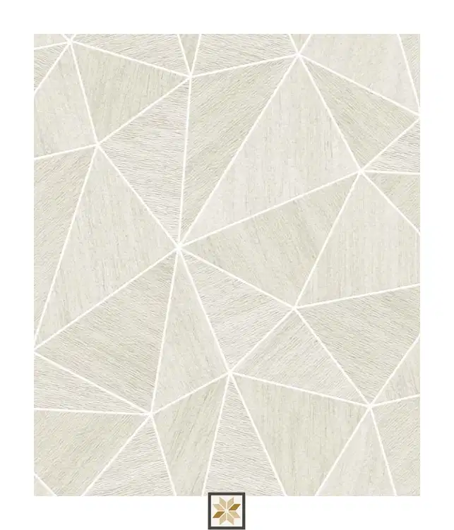 Beige Shapes PVC(Vinyl) Wallpaper (533.4 inches width) : WP-29196-B-0