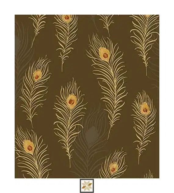 Brown Pattern PVC(Vinyl) Wallpaper (529 inches width) : WP-34222-B-0