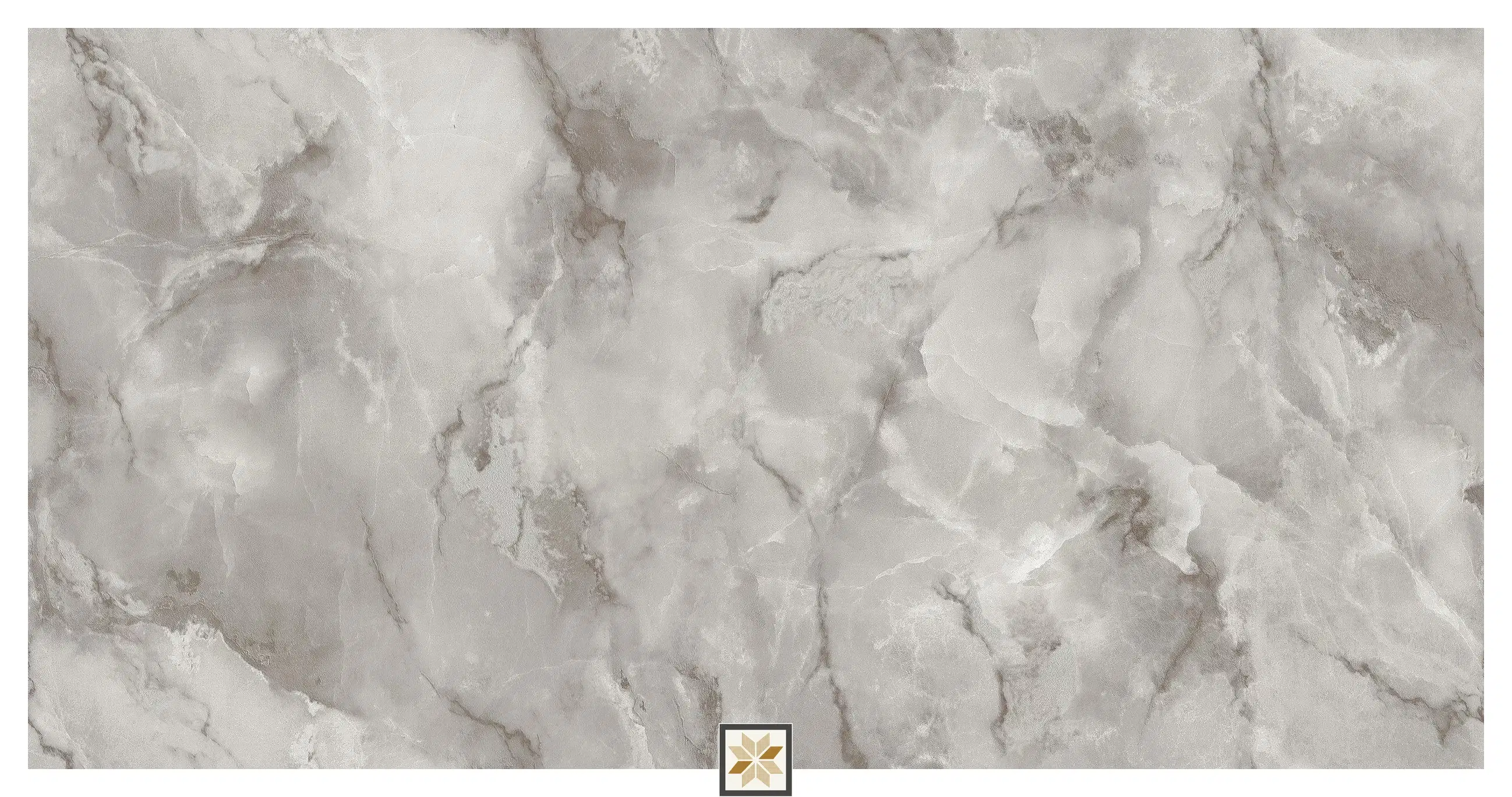 Grey Marble PVC(Vinyl) Wallpaper (1066.8 inches width) : WP-34268-F-0
