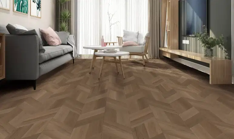 Italian Wenge Finish HDF Wooden Flooring | Best for Balcony, Bedroom, Kitchen, Living Room, Office | WF-25158-E-0